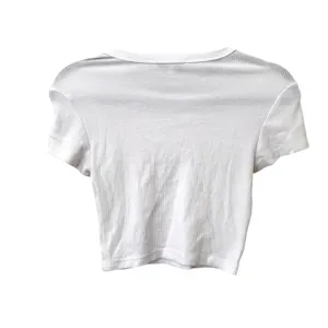 WEWOREWHAT Waffle Cropped Tee‎ White X-Small thumbnail 3