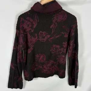 White House | Black Market Purple Wide Sleeve Mock Neck Sweater Size Medium thumbnail 4