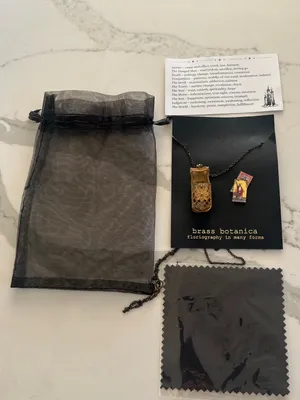 Botanica Tiny Tarot Deck Card Necklace antique thumbnail 6