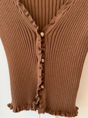 Princess Polly Ribbed Button Front Top thumbnail 4