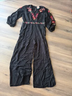 FARM Rio Embroidered Wide Leg Jumpsuit- size Large thumbnail 2