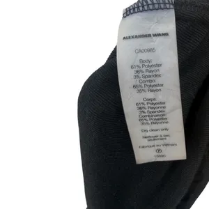 T by Alexander Wang Perforated Cutout Short Sleeve Crew Neck Top Black Size S thumbnail 9
