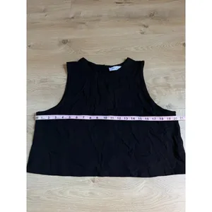 EUC Petal and Pup Marnie Tank 100% linen black crop coastal lightweight size XL thumbnail 5