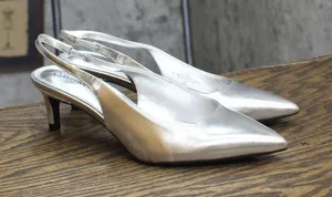 Calvin Klein Womens Mule Dainty Pumps KCDAINTY Silver Gray 7M thumbnail 1