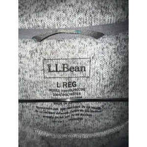 LL Bean‎ Women's 1/4 Snap Sweater Knit Fleece Pullover Gray Size Large 292726 thumbnail 3