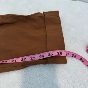Vince Belted Linen Blend Utility Capri Pants Womens Sz L Brown Cuffed High Rise thumbnail 11