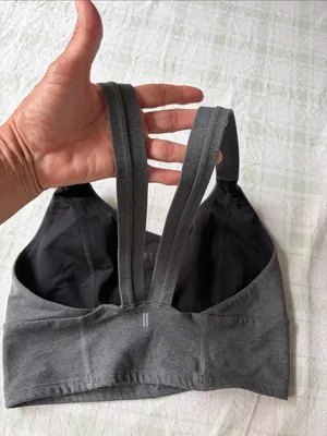 NOBULL Heather Charcoal Gray Sports Bralette thumbnail 4