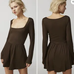 Urban Outfitters Savannah Long Sleeve Knit Romper Brown XL thumbnail 2