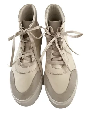 UGG Jasmine Hightop Zilo Sneaker, Cream/Ivory, Size 11, Like new Display pair thumbnail 1