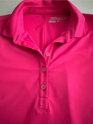 Nike Golf XS Pink Fit Dry Polo Sleeveless, preppy thumbnail 4