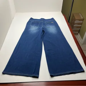Halara Flex Women High Waisted Pocket Baggy Wide Leg Pull-On Stretch Jean XL NEW thumbnail 14