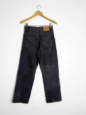 Levi’s Ribcage Straight Ankle Jeans Size 26 Black High Rise thumbnail 4