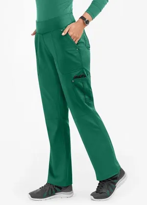 Purple Label by Healing Hands Yoga Scrub Pants Hunter Green XXS thumbnail 1