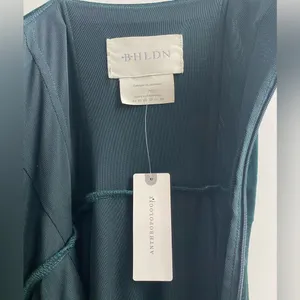BHLDN Luella Emerald Green Strapless Velvet Side Slit Maxi Dress XS thumbnail 4