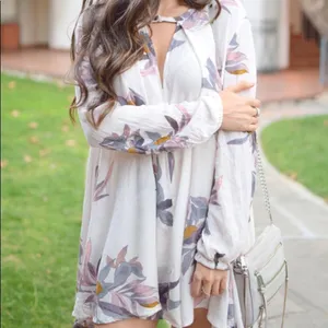 Free People ✨HP✨Electric Orchid Print Swing Tunic✨ thumbnail 2