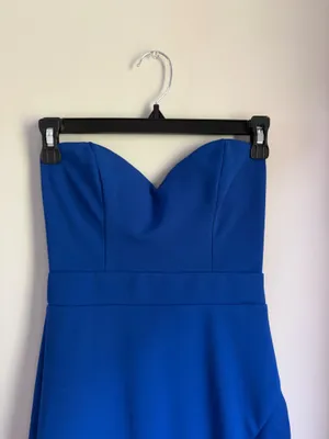 Boutique Cobalt Blue Strapless Homecoming Dress thumbnail 2