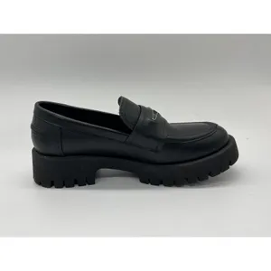 Steve Madden Shoes Womens Size 7 Black Leather Lawrance Loafers Chunky Lug Sole thumbnail 5