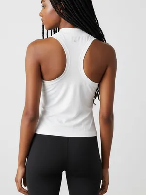 Athleta White Sleeveless Mock Neck Performance Tank thumbnail 2