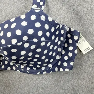 Aerie Women's 38DD Navy Blue Polka Dot Lightly Lined Underwire Bikini Swim Top thumbnail 2