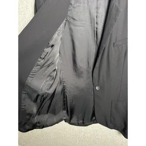L'AGENCE‎ Womens Blazer Size 6 Black One Button Lined Relaxed Solid Pockets Work thumbnail 14