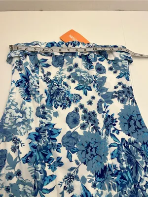 Thats So Fetch Charms Blue White Floral Strapless Mini Dress Womens Size 4 NEW thumbnail 7