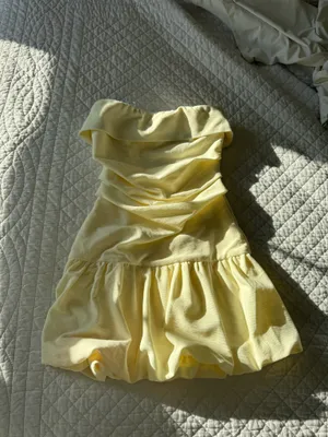 Princess Polly Mousse Mini Dress Lemon thumbnail 6