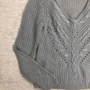 H&M Cable Knit Gray Lightweight Sweater Size Small thumbnail 3
