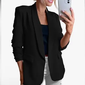 kirundo padded ruffled shoulder blazer Black Size XXL thumbnail 4