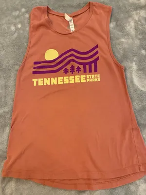 Women’s Bella Canvas Tennessee State Parks Mauve Color Graphic Tank - Size Large thumbnail 1
