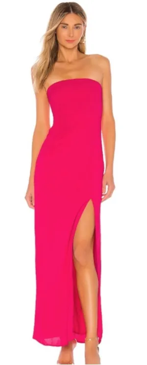superdown Asher Strapless Dress in Pink thumbnail 1