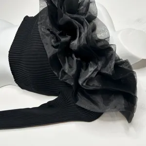 ZARA Crop Top Womens Size Medium Organza Party Glam Hollywood Avant Garde Bold thumbnail 5