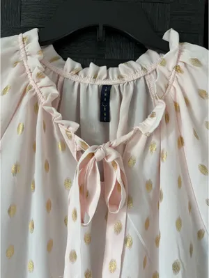 Pink polka dot blouse Size M thumbnail 3