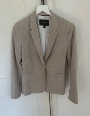 Banana Republic Women’s Beige Linen Blend Tailored One-Button Blazer – Size 6 thumbnail 1