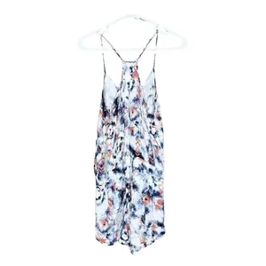 Ocean Drive Tie Dye Surfer Boho Wrap‎ Front Cami Romper Festival Beach Summer thumbnail 3