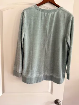 Jane and Delancey Pale Sage Green Crewneck Sweatshirt thumbnail 2