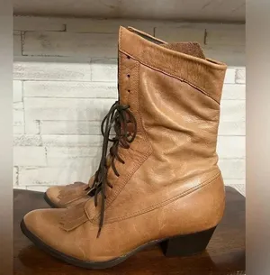 Durango Women's Brown Leather Lace Up Western Prairie Ankle Boot Size US 7 thumbnail 4