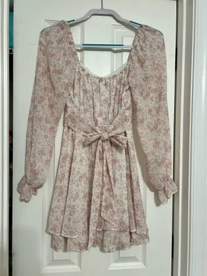 Pink Floral Summer Mini Dress thumbnail 2