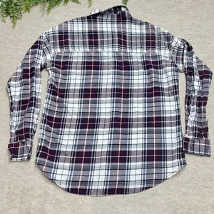 Garage Grunge 90s Inspired Lightweight Flannel Soft EUC Sz M Plaid Y2K Nostalgia Cotton thumbnail 2