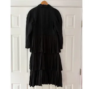 RE;CODE Black Tiered Pleated Blazer Dress‎ Limited Edition 7/7 Wool Blend Small thumbnail 2