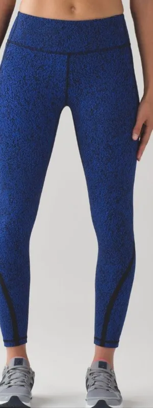 {8} Lululemon On Track Tight Circuit Cerulean Black Blue thumbnail 1