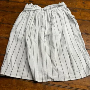Sienna Sky‎ Womens Small White Black Striped Paperbag Waist Button Front Skirt thumbnail 6