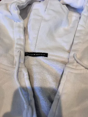 White brandy Melville cropped zip up hoodie thumbnail 2