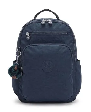 Kipling Tablet City Backpack Blue Elastic Side Pockets thumbnail 1