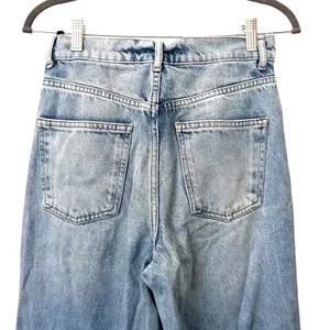 ZARA Faded High Waist Straight‎ Fit Denim Sz 4 thumbnail 3