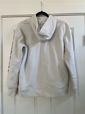 Women’s Carhartt Clarksburg Graphic Sleeve Pullover Hoodie Cream Size S 4-6 thumbnail 4