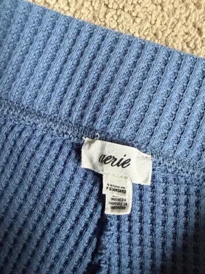 Aerie Blue Ribbed Flare Pants – Size Small thumbnail 3