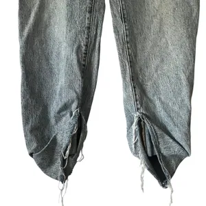Banana Republic Slouch Jeans Women's Size 32/14 Light Wash‎ Distressed Hem Denim thumbnail 2