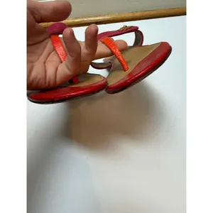 Tory Burch Pink Orange Kira Thong Sandals Sz. 7 thumbnail 4