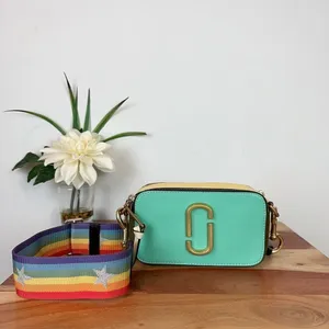 Pre-owned MARC JACOBS‎ Saffiano Rainbow Strap Color Block Snapshot Camera Bag thumbnail 3