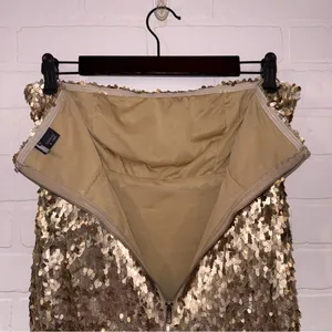 Sparkle & Fade Gold Sequin Strapless Party Dress thumbnail 6